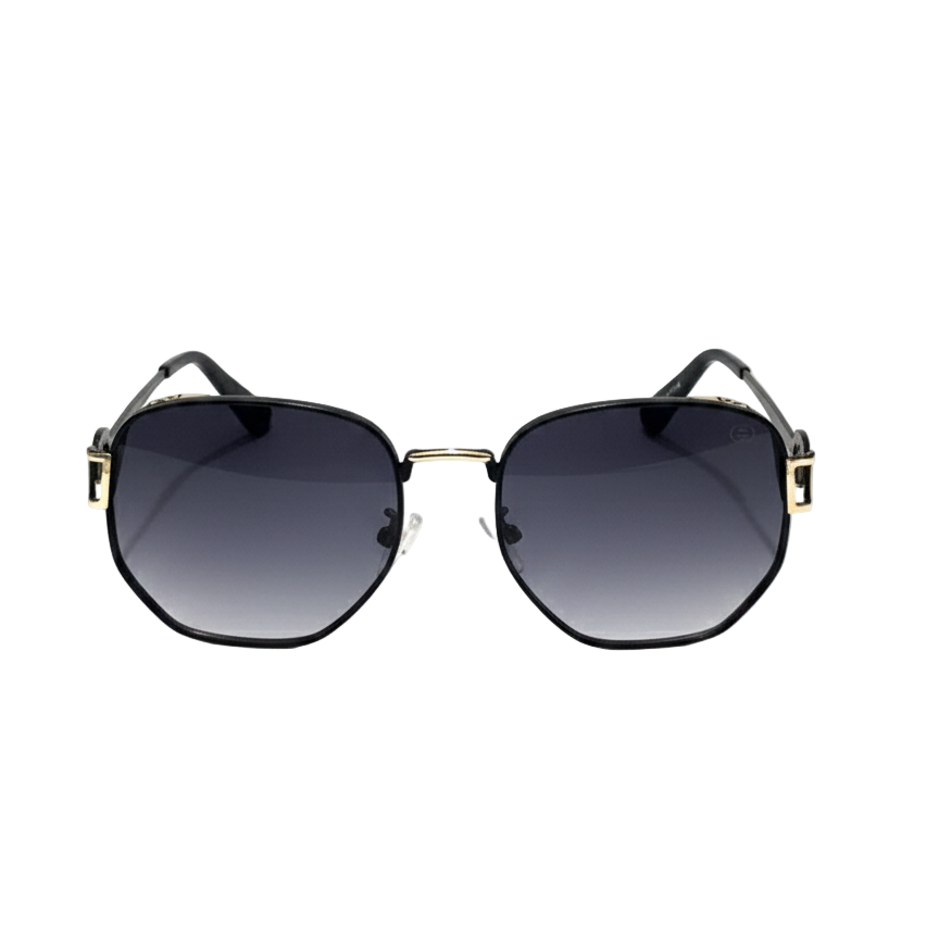 Gucci Hexagon Metal Dark Grey Tint Sunglasses