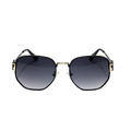 Gucci Hexagon Metal Dark Grey Tint Sunglasses