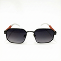 Porsche Hexagonal Black Metal Sunglasses