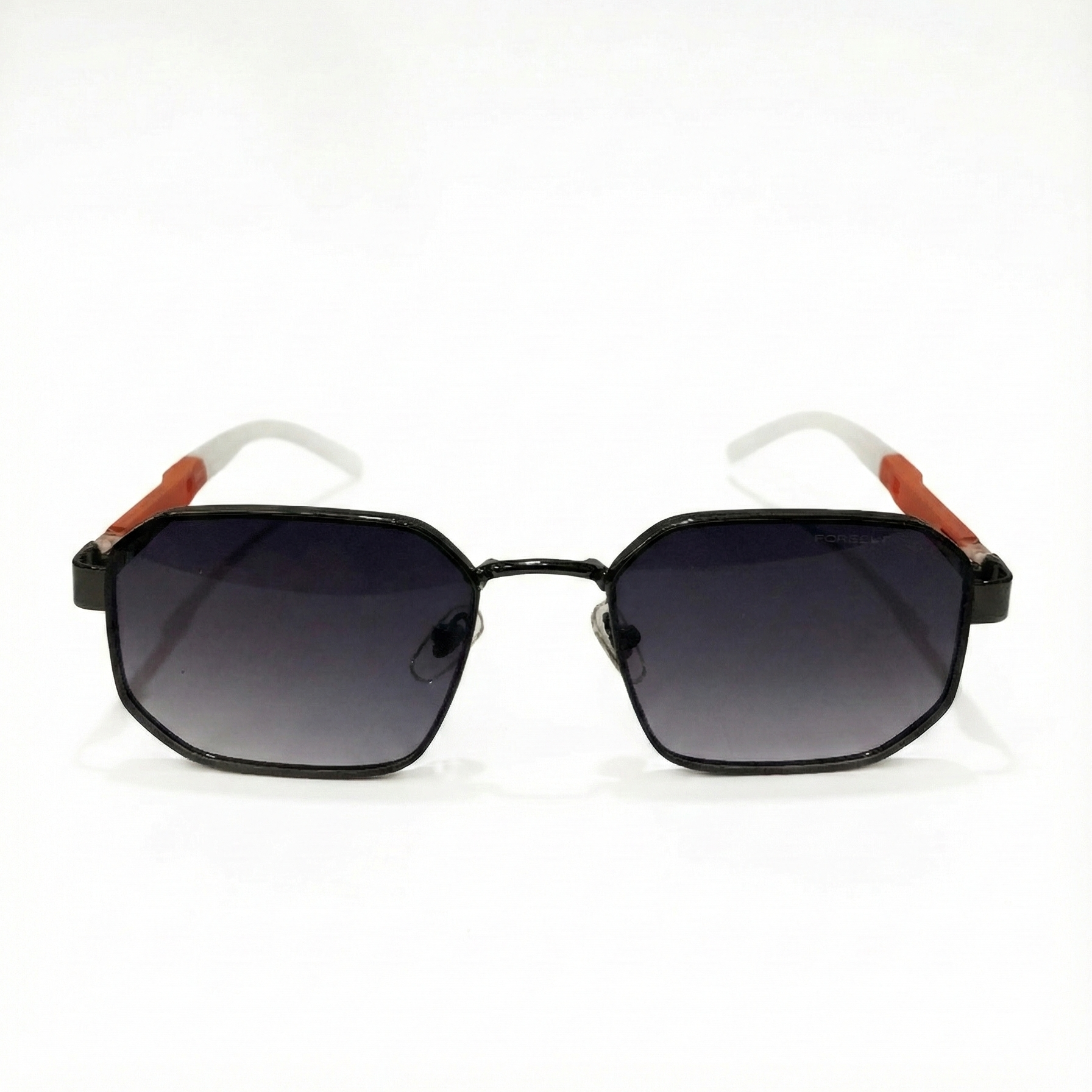 Porsche Hexagonal Black Metal Sunglasses