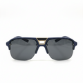 Hogu Boss Double Bridge Blue Sunglasses