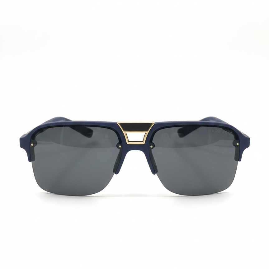 Hogu Boss Double Bridge Blue Sunglasses