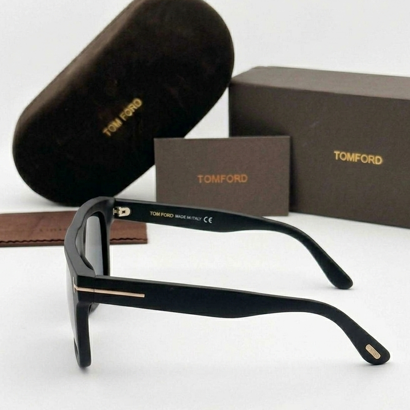 Tom Ford Black Acetate Square Sunglasses
