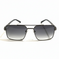 Cartier Black Metal Double Bridge Sunglasses