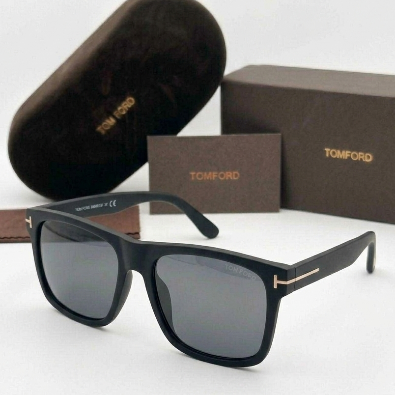 Tom Ford Black Acetate Square Sunglasses