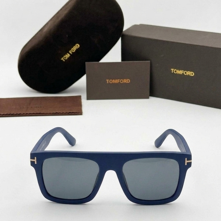 Tom Ford Matte Navy Blue Acetate Sunglasses
