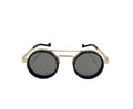 ND Adjustable Golden Metal Round Sunglasses