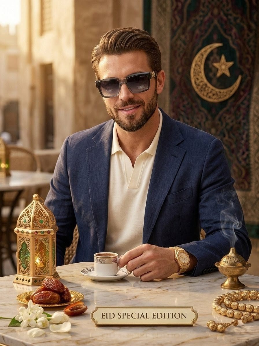 Versace Black Acetate Square Sunglasses