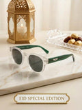 Police Square Aviator Green Temple Sunglasses