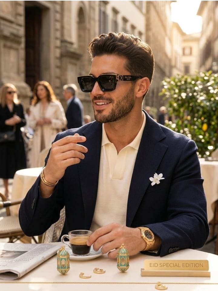 LV Black Acetate Gold Accent Sunglasses