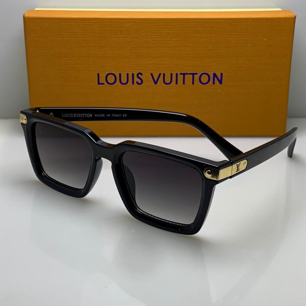 Louis Vuitton Rectangle Black Sunglasses