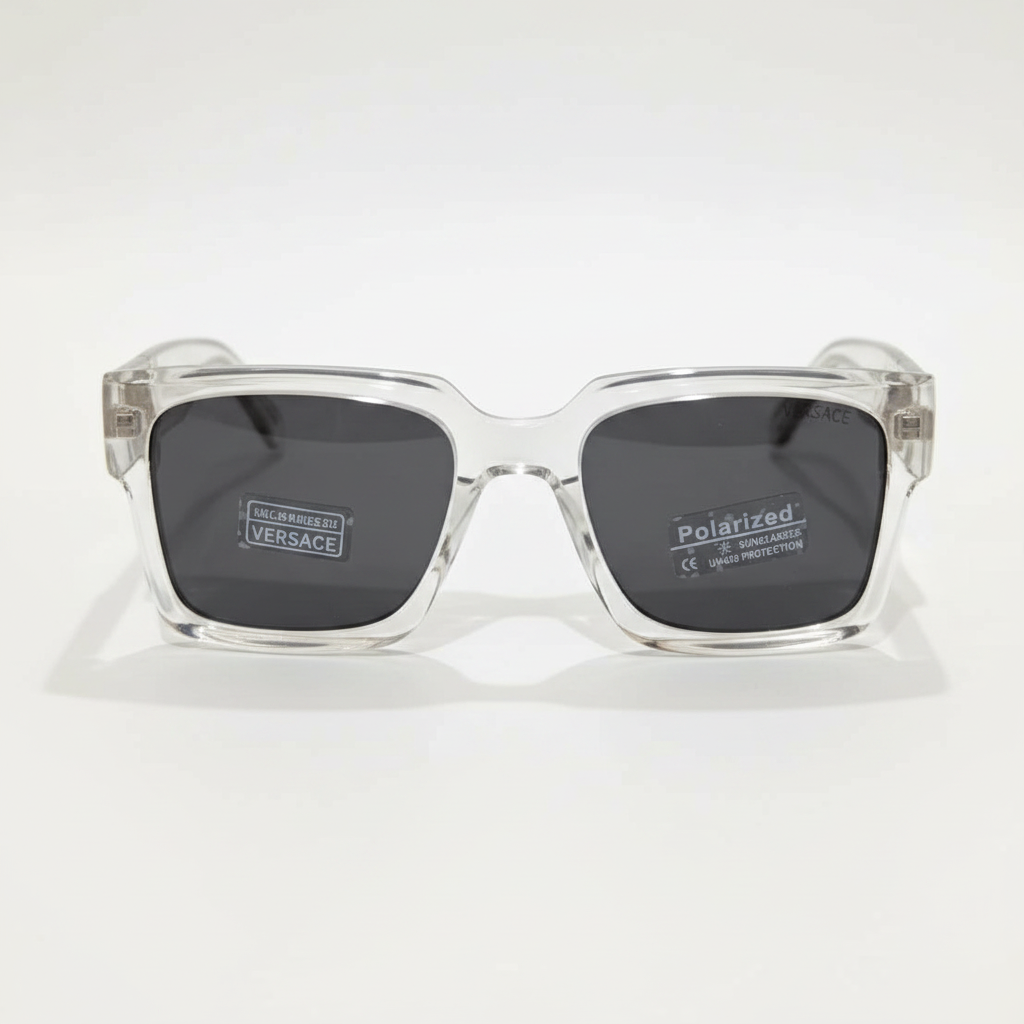 Versace Crystal Acetate Square Sunglasses