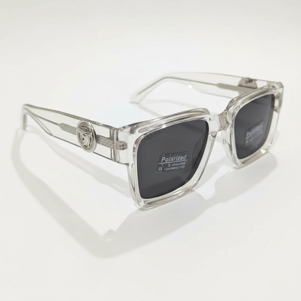 Versace Crystal Acetate Square Sunglasses